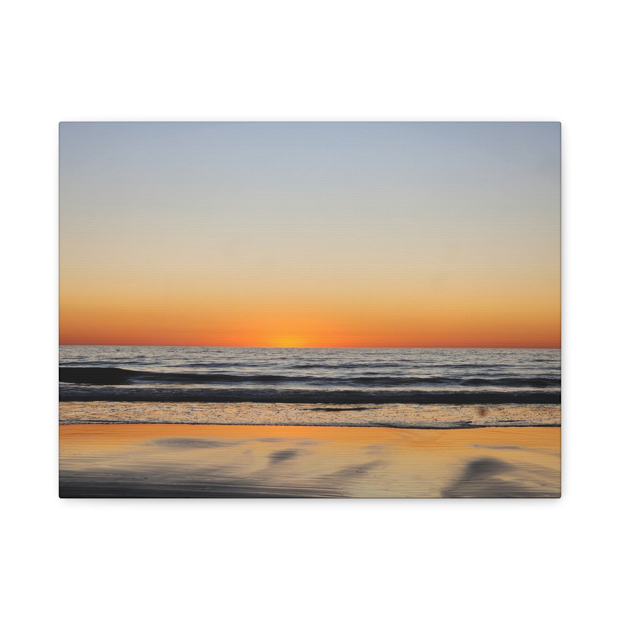 Ocean Sunset Canvas Print — Serene Beach Wall Art