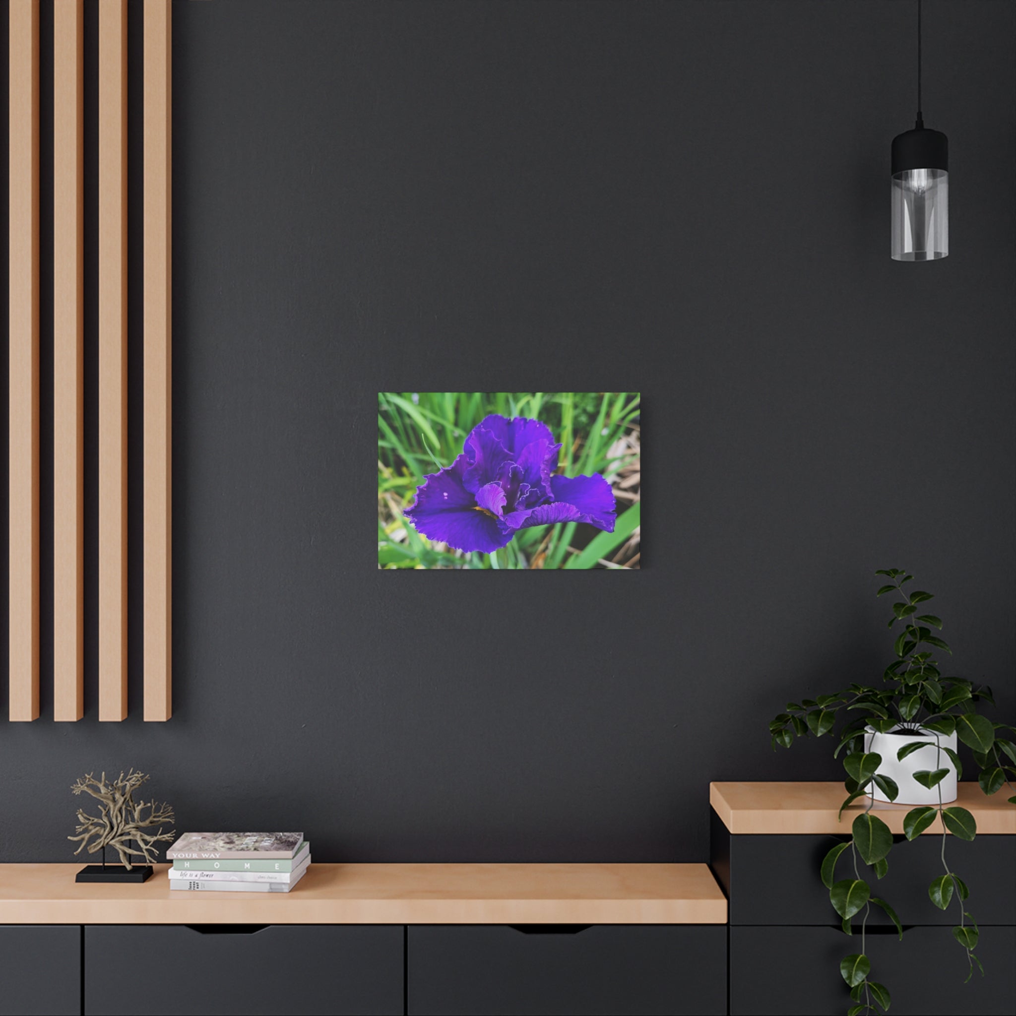 Purple Iris Floral Canvas Print