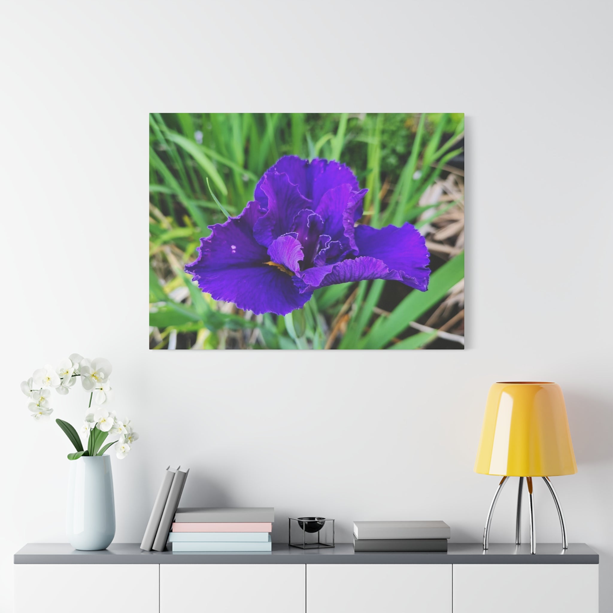 Purple Iris Floral Canvas Print