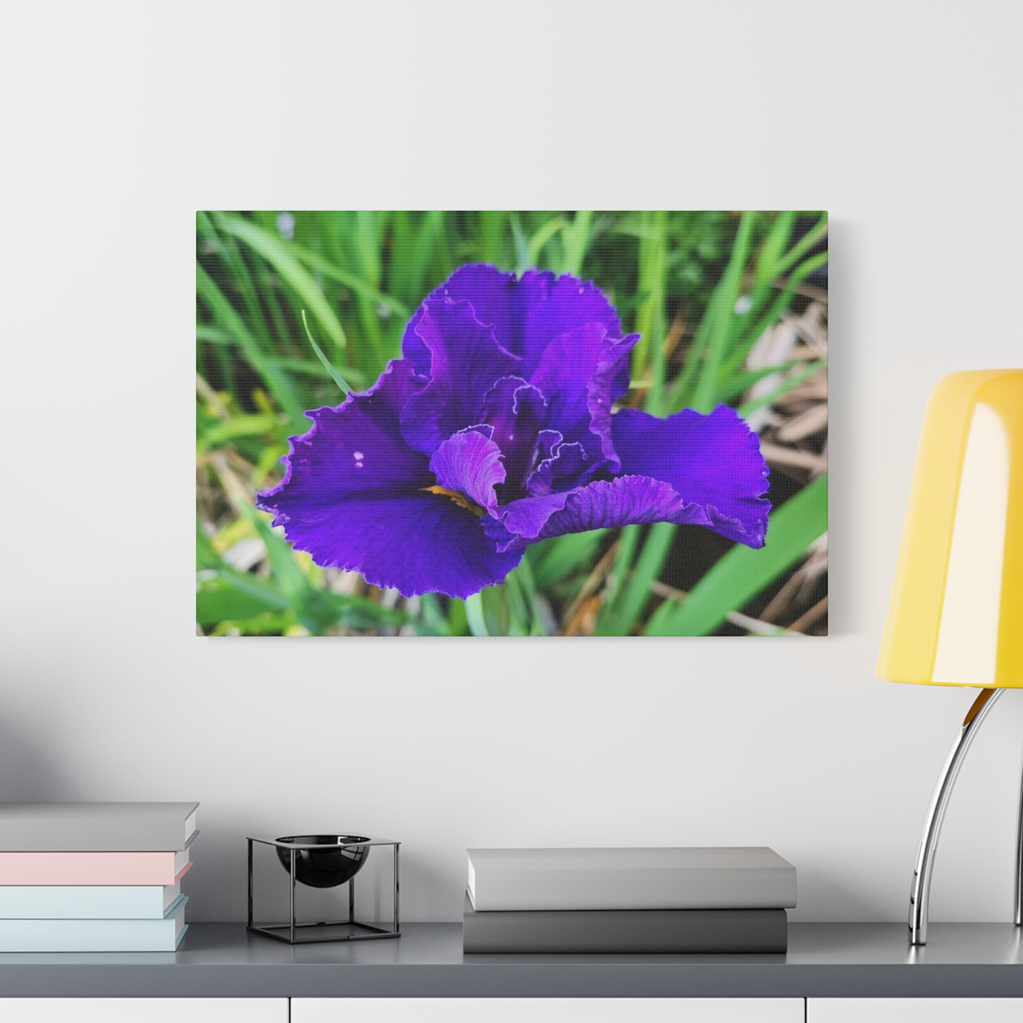 Purple Iris Floral Canvas Print