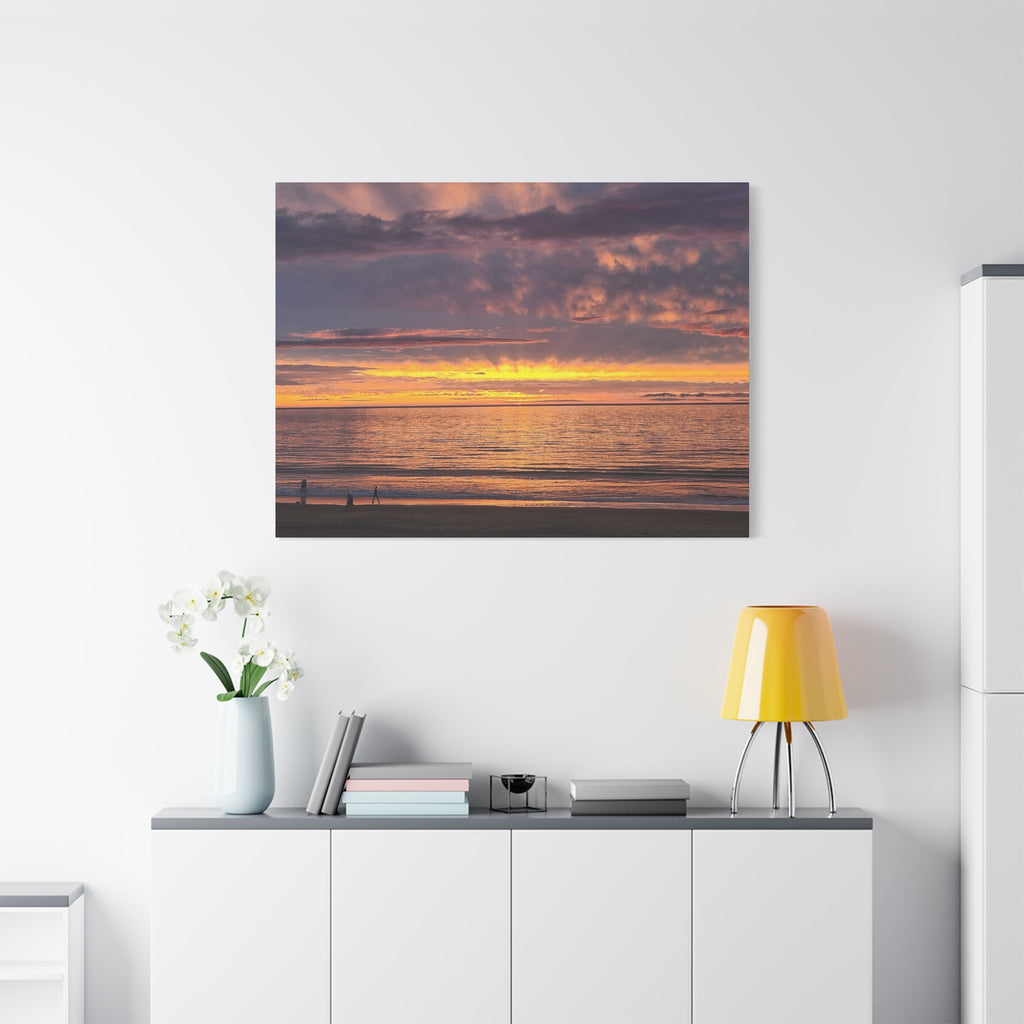 Sunset Beach Canvas Print — Matte Stretched Wall Art