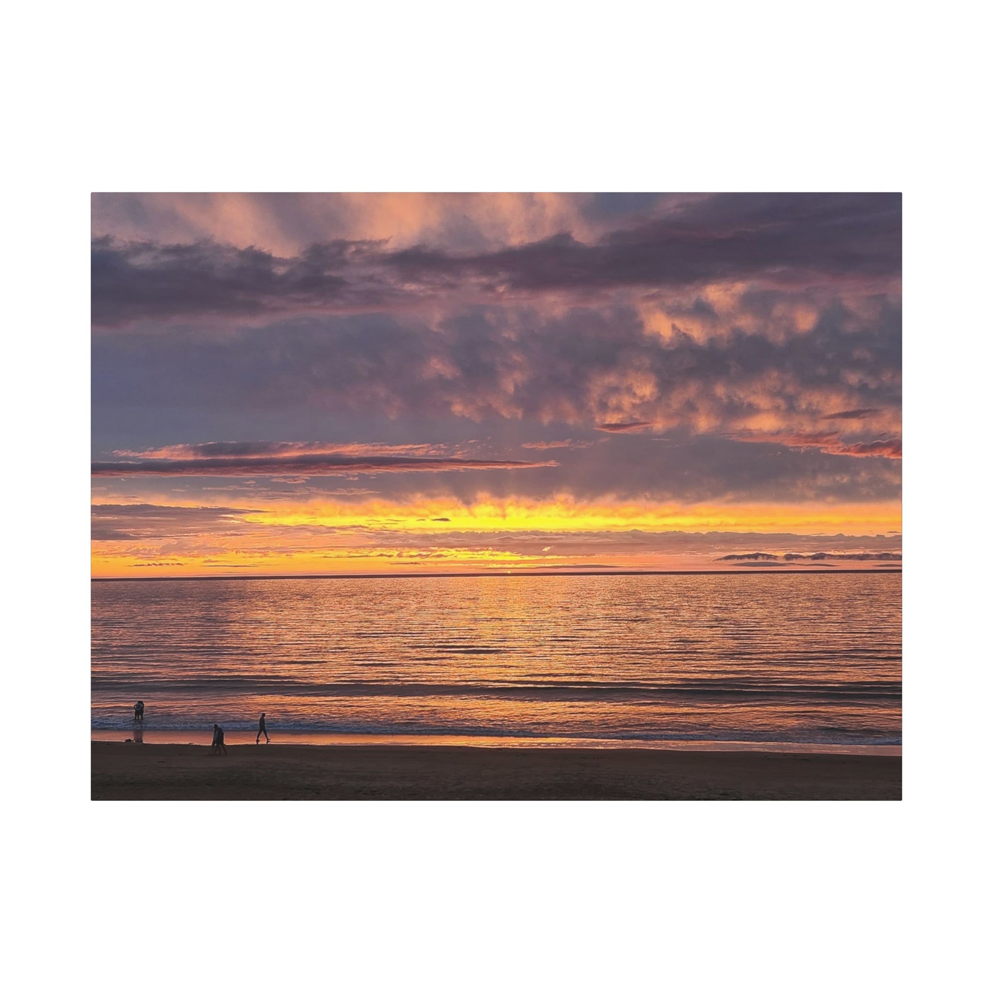 Sunset Beach Canvas Print — Matte Stretched Wall Art