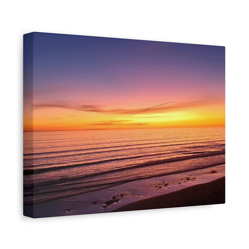 Sunset Beach Canvas Wall Art — Matte Stretched Ocean Print