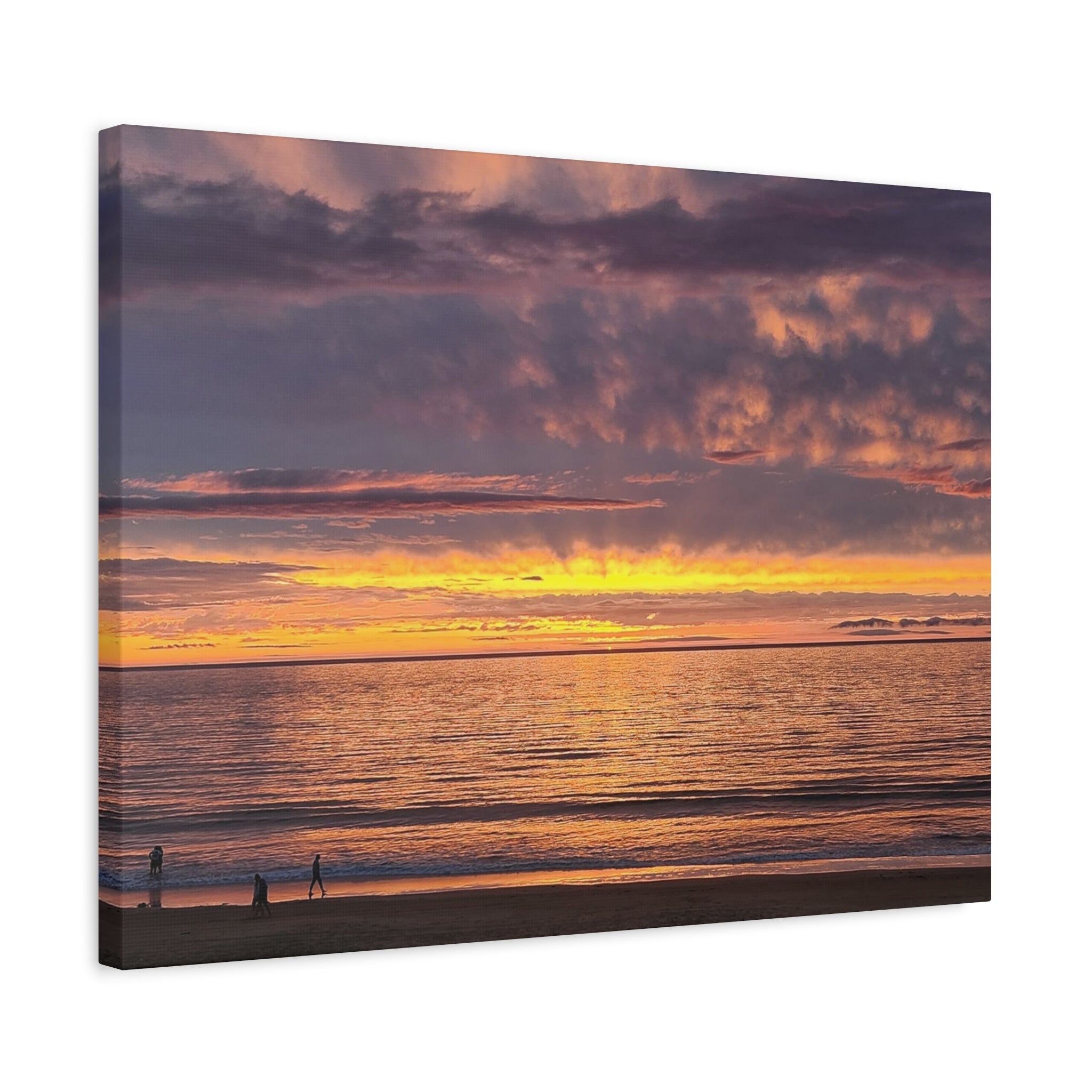 Sunset Beach Canvas Print — Matte Stretched Wall Art