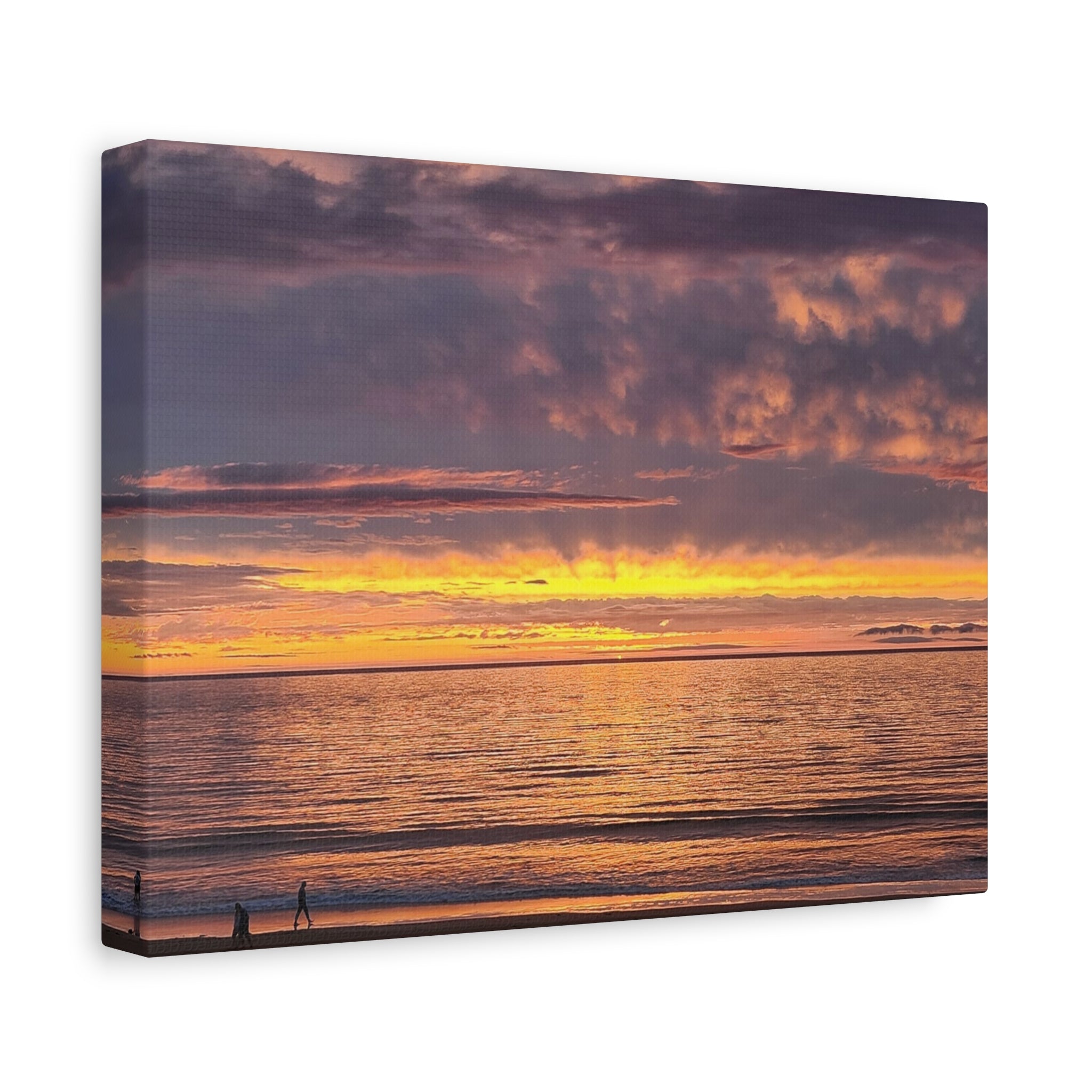 Sunset Beach Canvas Print — Matte Stretched Wall Art