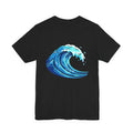 Surfing The Wave Tee — Retro Rainbow Front Text & Back Wave Graphic T-Shirt