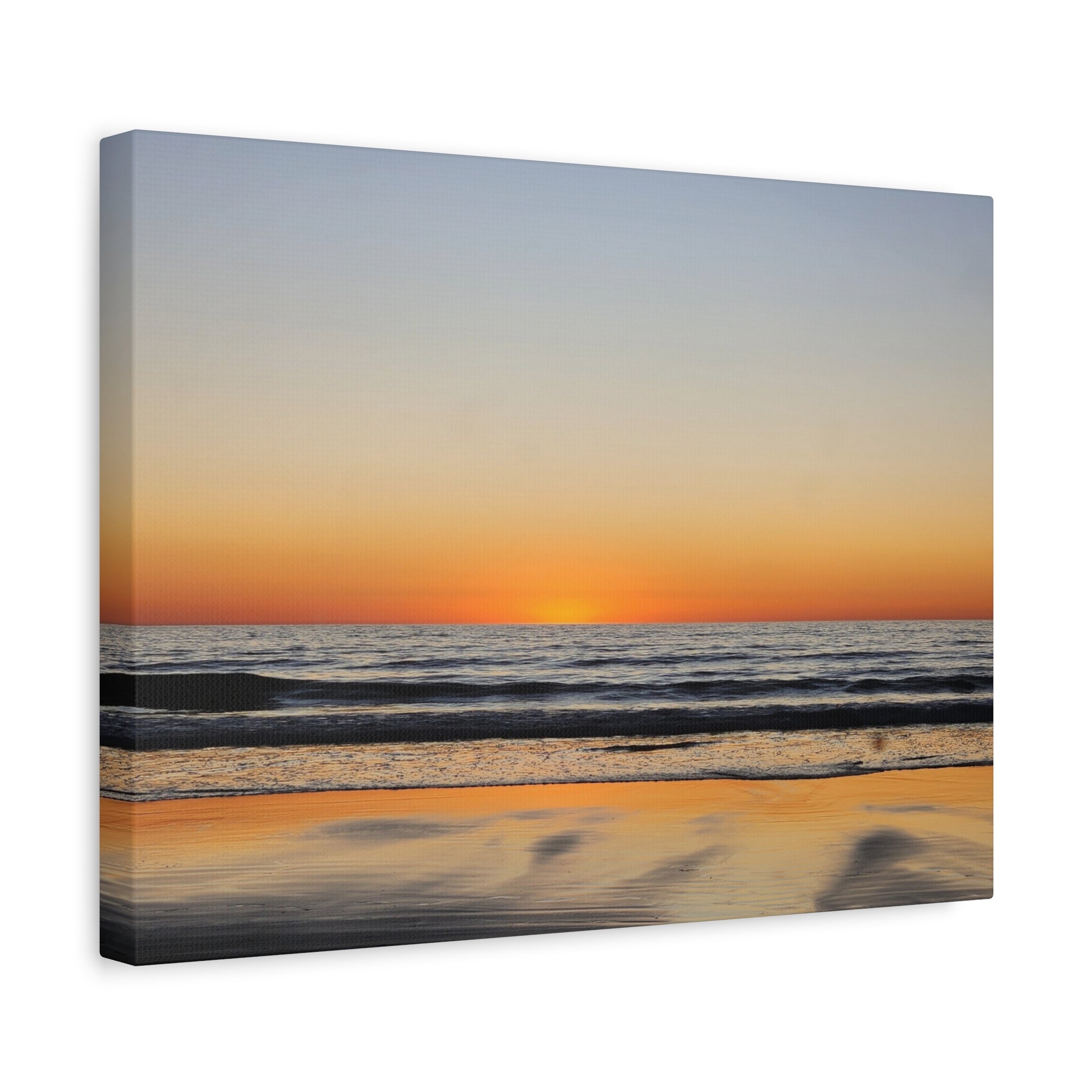 Ocean Sunset Canvas Print — Serene Beach Wall Art