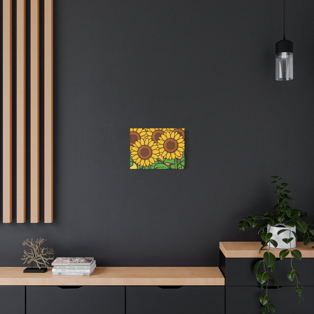 Sunflower Field Canvas Wall Art — Bright Floral Home Decor