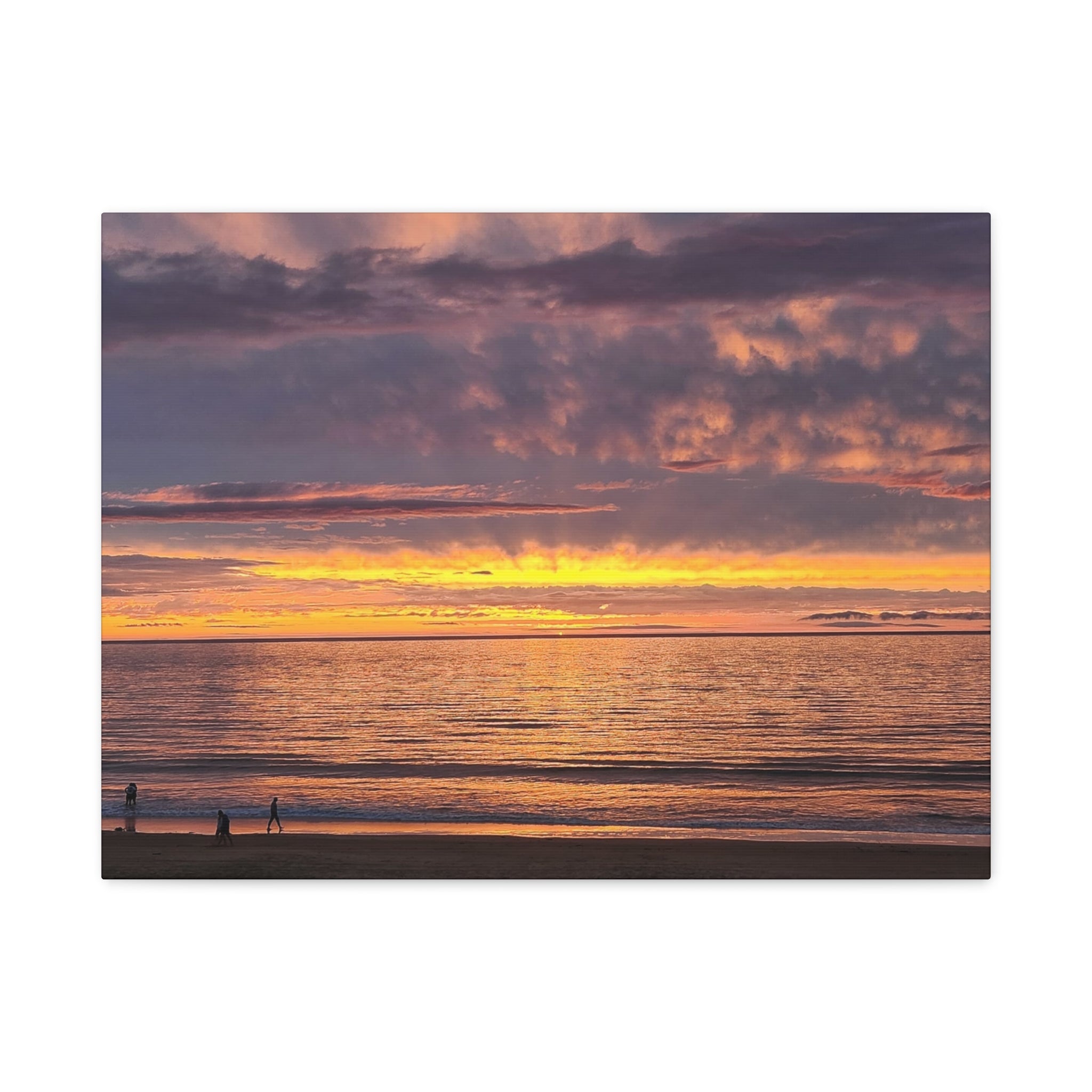Sunset Beach Canvas Print — Matte Stretched Wall Art