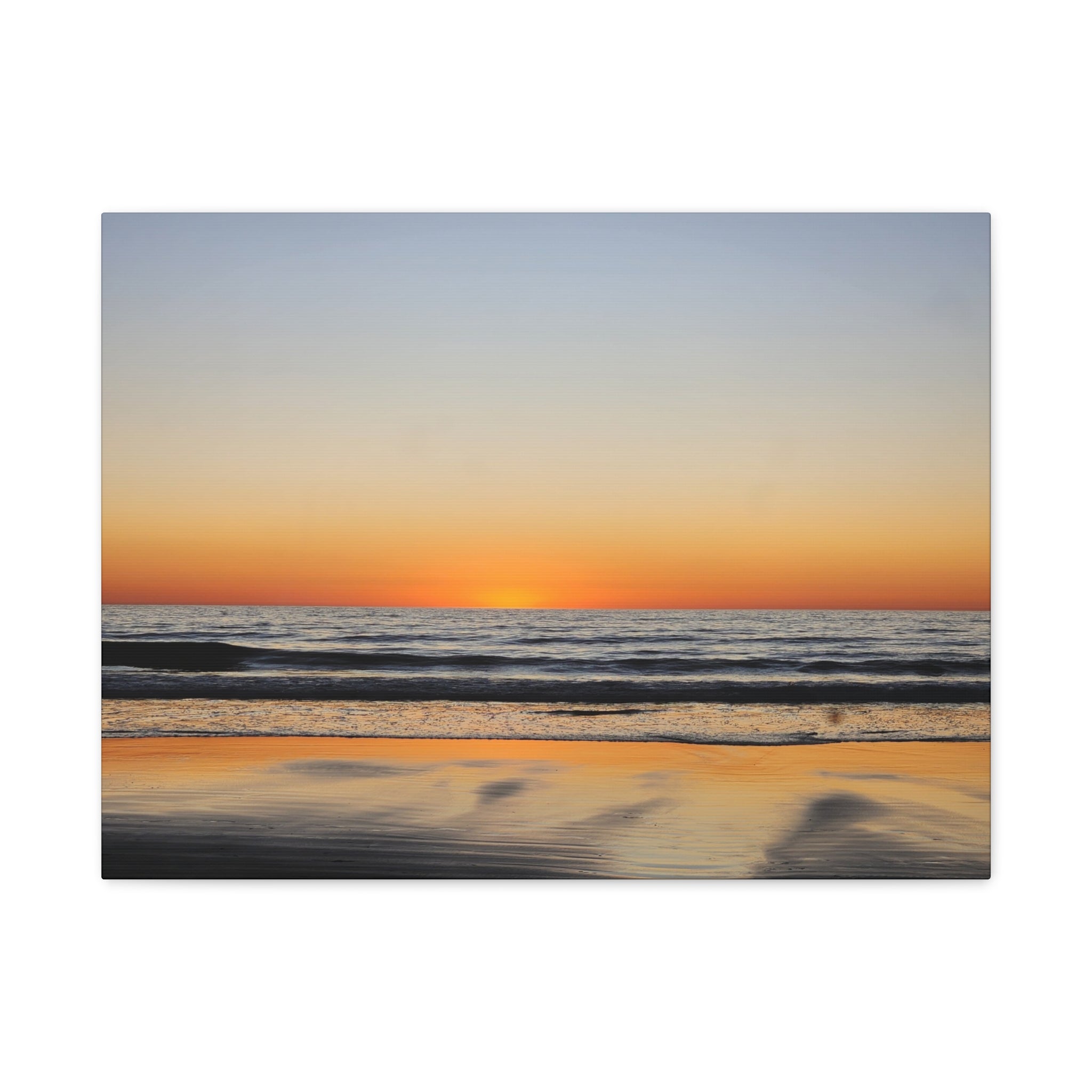 Ocean Sunset Canvas Print — Serene Beach Wall Art