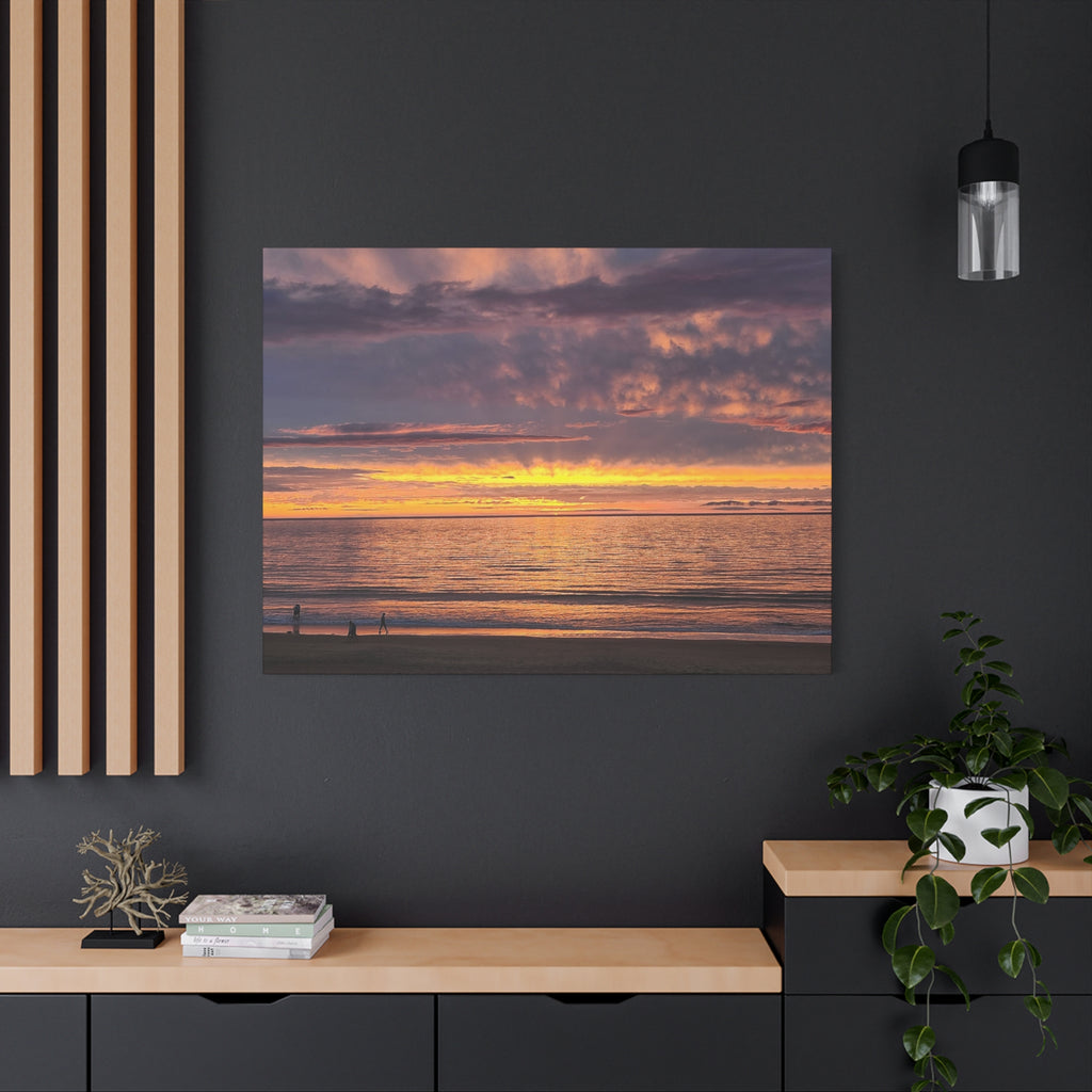 Sunset Beach Canvas Print — Matte Stretched Wall Art