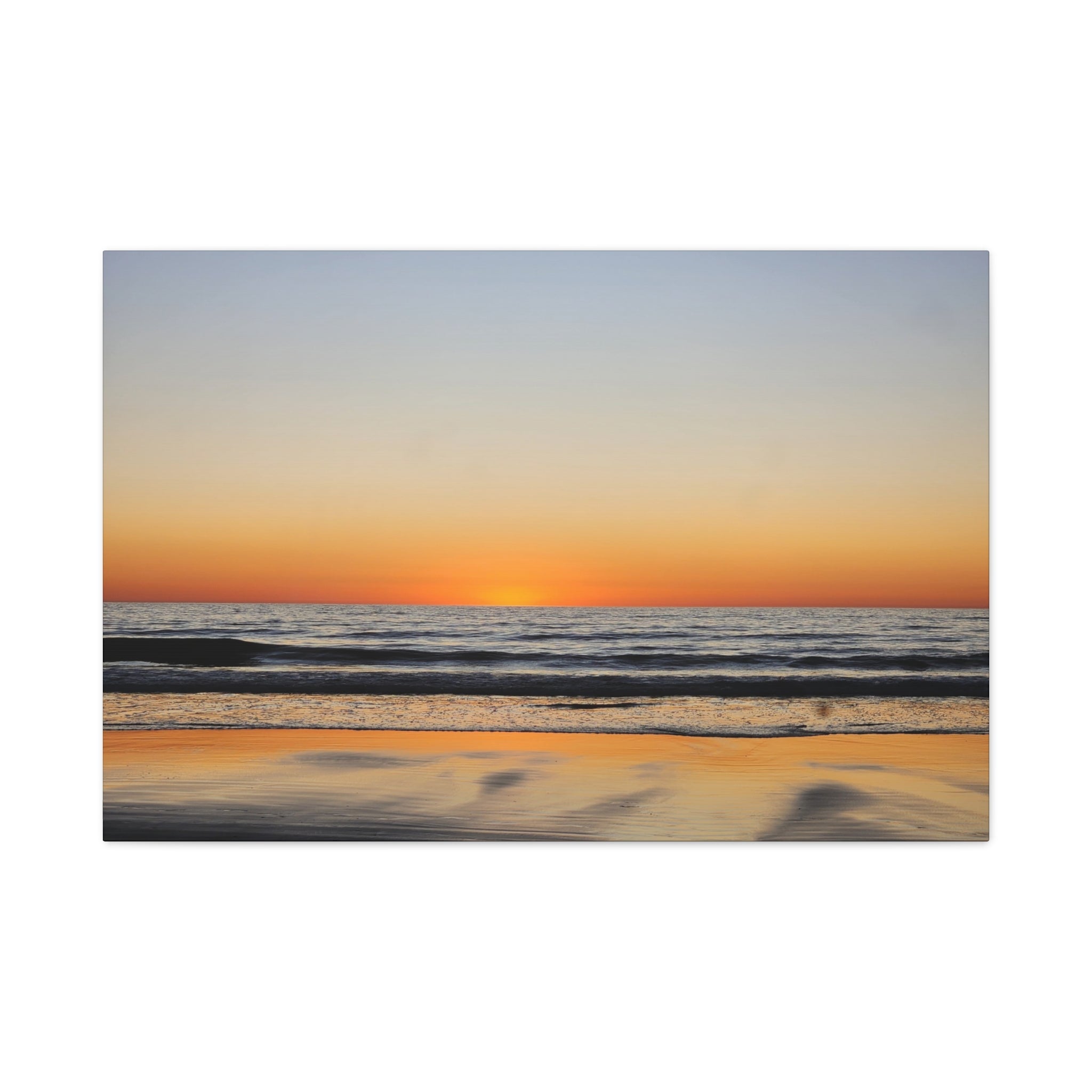 Ocean Sunset Canvas Print — Serene Beach Wall Art