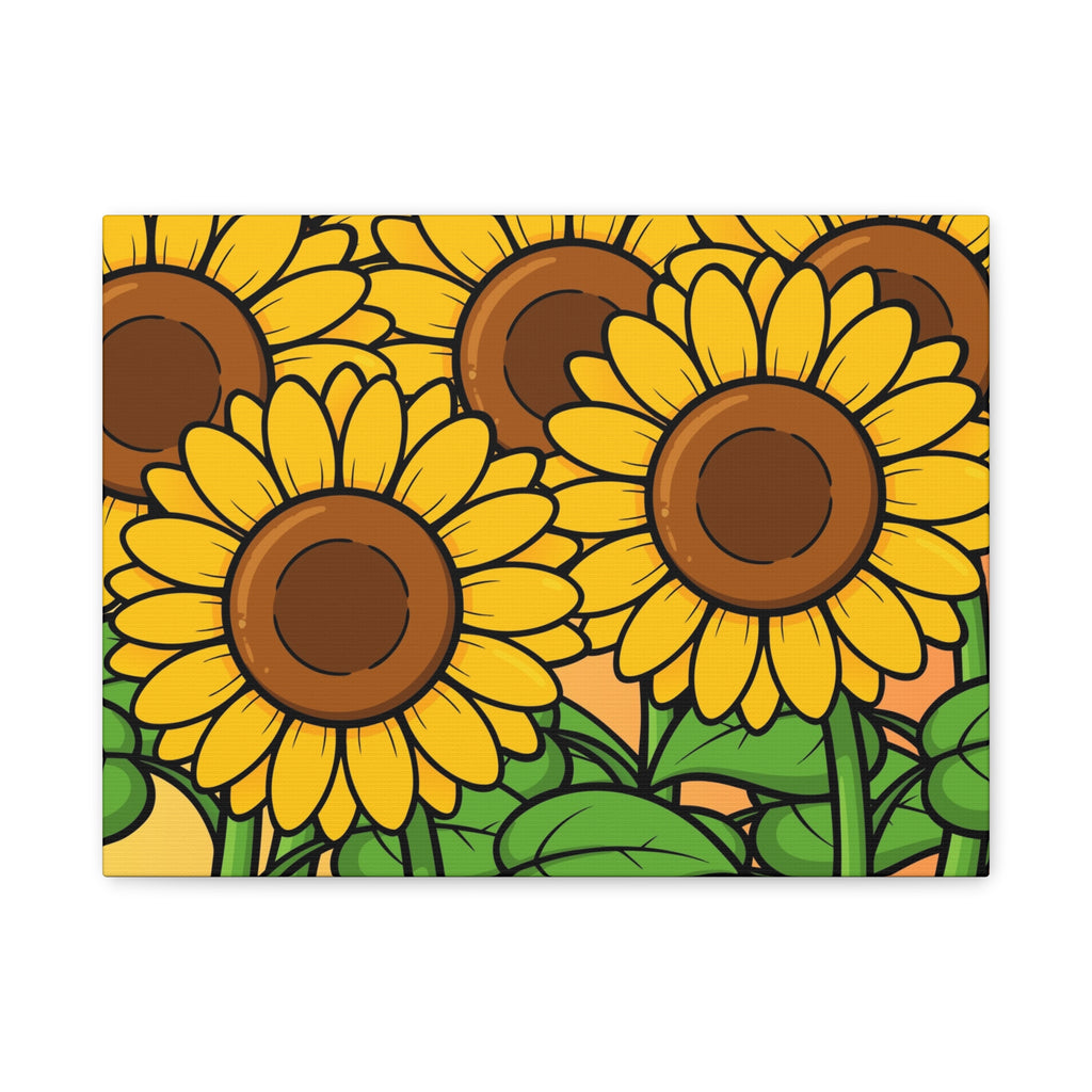 Sunflower Field Canvas Wall Art — Bright Floral Home Decor