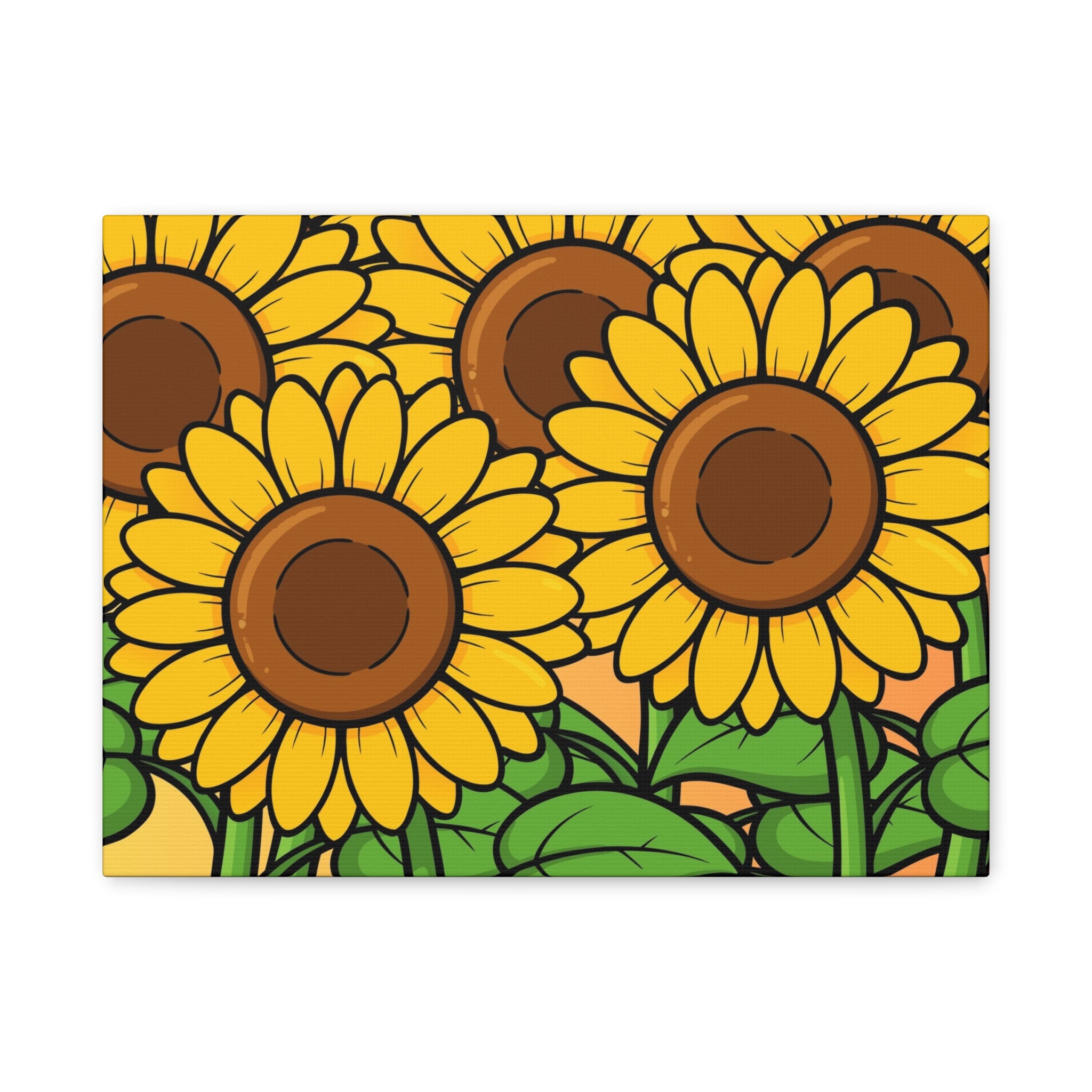 Sunflower Field Canvas Wall Art — Bright Floral Home Decor