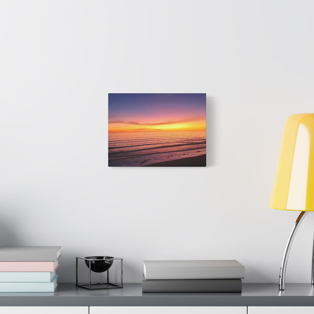 Sunset Beach Canvas Wall Art — Matte Stretched Ocean Print